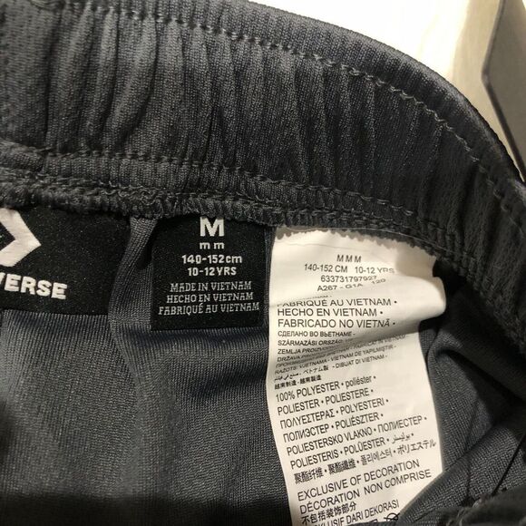 Converse Boys Youth Athletic Shorts Color Gray Size Medium 10-12 Years NWT - Picture 4 of 5